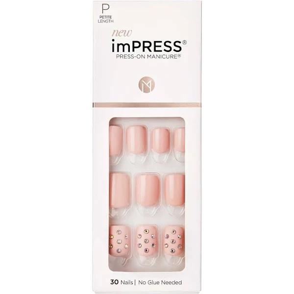 impress Short Press-on Manicure, Petite, Secrets, 30 ea