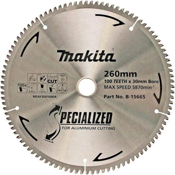 Makita 210mm x 25mm x 60T Aluminium TCT Saw Blade B-15590