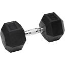 Celsius 22.5kg Rubber Hex Dumbbell 1 Piece