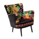 Blossom Embroidered Armchair Black | Black Base With Colourful Embroidery | Upholstery | Early Settler Furniture