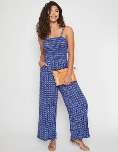 Millers Full Length Strappy Jumpsuit - Size 16 - Womens - Blue Tile