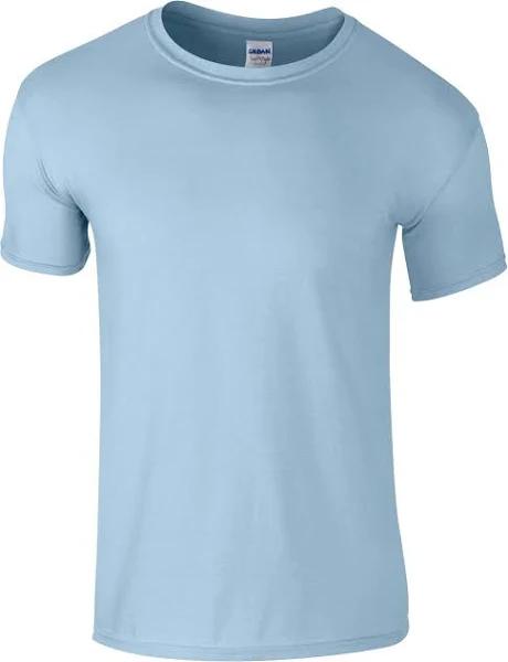 Gildan Mens Short Sleeve Soft-Style T-Shirt Light Blue S