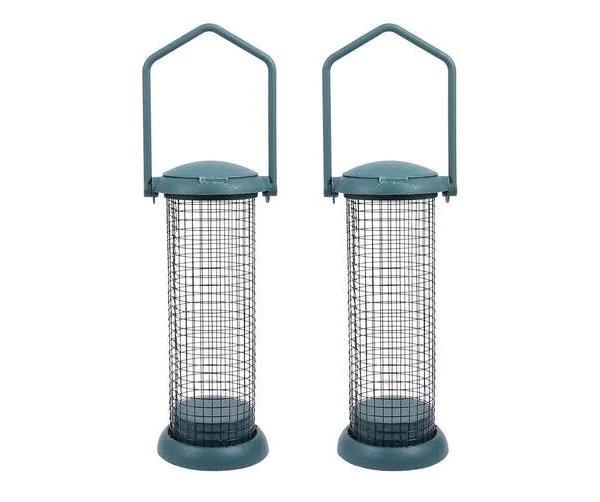 2 Pcs Creative Birds Feeder Metal Birds Feeder Bird Food Dispenser Outdoor Birds Feeding Tool