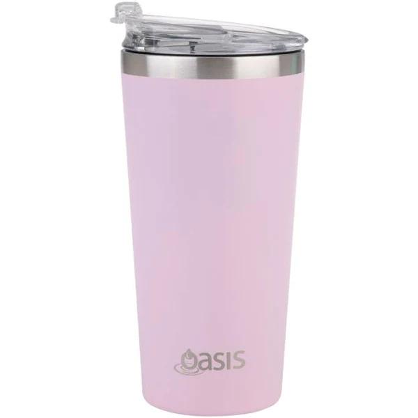 Oasis Stainless Steel Double Wall Insulated Travel Mug 480ml Carnation