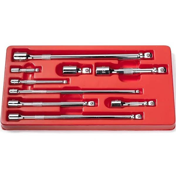 Neiko 00249A Wobble Extension Bar Set | 9 Piece | 1/4” 3/8” 1/2” Drives | CR-V Steel