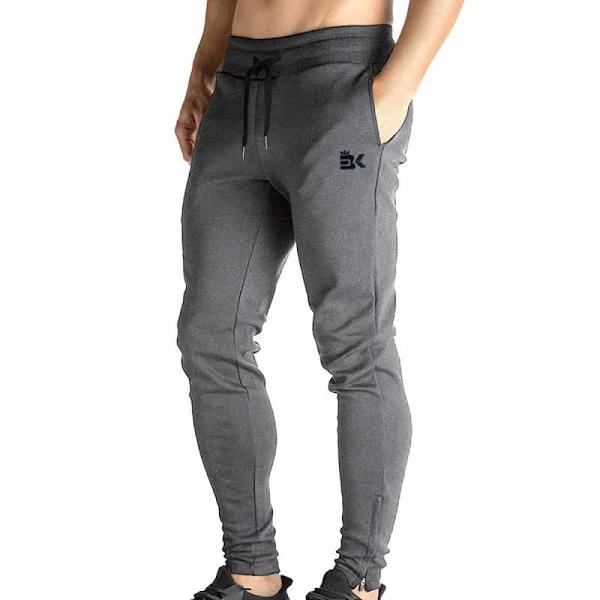 BROKIG Mens Zip Joggers Pants - Casual Gym Fitness Trousers Comfortabl