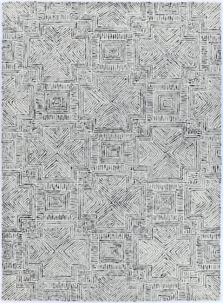 Sophia Geometric Ash Wool Rug 160x230cm - Rugs Direct | Rugs Online