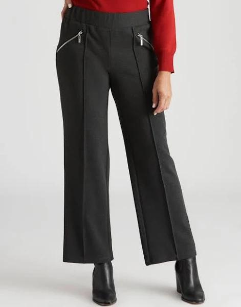 Millers Full Length Wide Legs Pannelled Ponte Zipped Pants