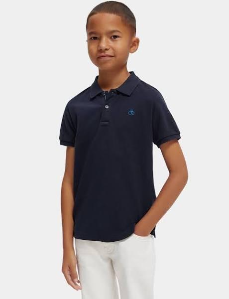 Scotch & Soda Boys Garment-Dyed Short-Sleeved Pique Polo Night / 16