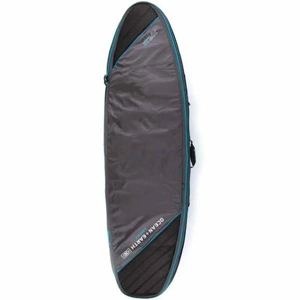 Ocean & Earth Double Compact Shortboard Cover - Black/Blue - 6'8