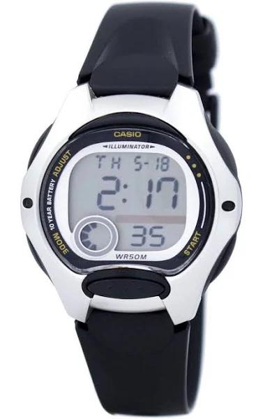 Casio Digital Black Resin Band Watch LW200-1