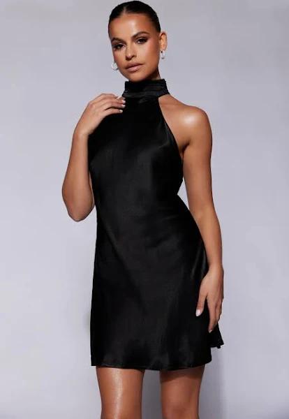 Claire A Line Micro Mini Dress | Black | MESHKI Mini Dresses | Size L | in Multiple Sizes & Styles | AfterPay Available