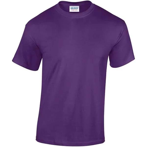 Gildan Men's Heavy Cotton Short Sleeve T Shirt Purple L