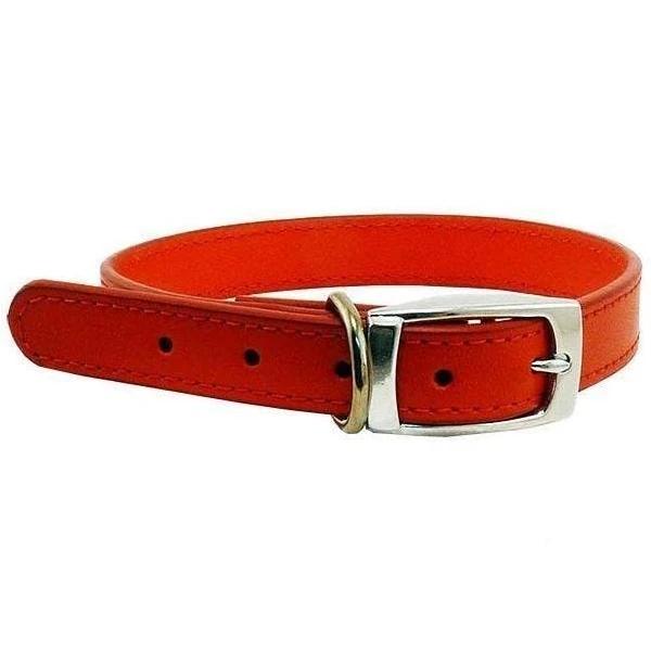 Beau Pets - Deluxe Leather Collar - 15mm x 40cm - Red