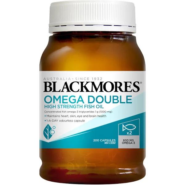 Blackmores Omega Double High Strength Fish Oil 200 Capsules