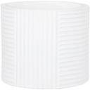 Lotus 260 x 310mm White Extra Large Round Ribbed Ceramic Pot