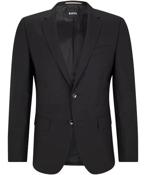 Boss Slim-Fit Suit Jacket in Stretch Virgin Wool, Men, Size: 34R, Black