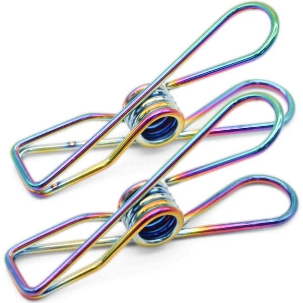 Morgan & Taylor Small Stainless Steel Pegs 40 Pack in Rainbow Multi