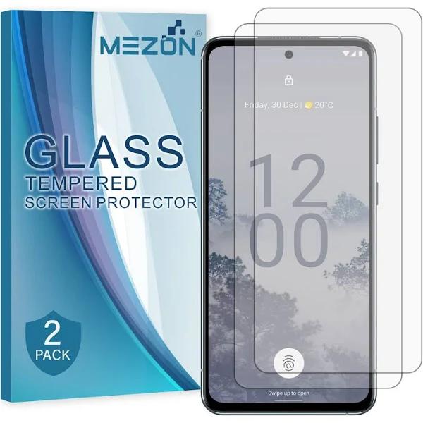 [2 Pack] MEZON Nokia X30 5G Tempered Glass Crystal Clear Premium 9H HD Case Friendly Screen Protector (Nokia X30 5G, 9H)