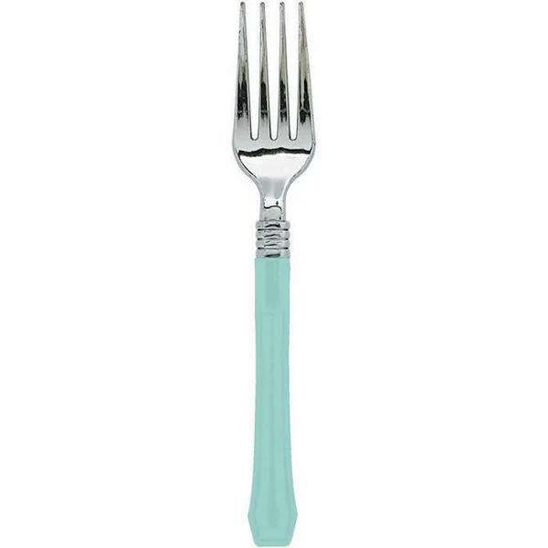 Premium Classic Choice Fork 20pk, Robin's-egg Blue