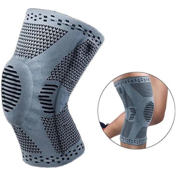 Winmax Professional Sports Knee Brace Fitness Spring Support Silicone Anti-collision Knee-Gray - XL:75-100kg - AfterPay & zipPay Available