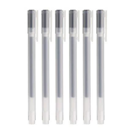 MUJI Gel Ink Ballpoint Pen 6-Pieces Set, 0.38 mm Nib Size, Black