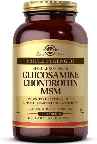 Solgar Glucosamine Chondroitin MSM Triple Strength 120 Tablets