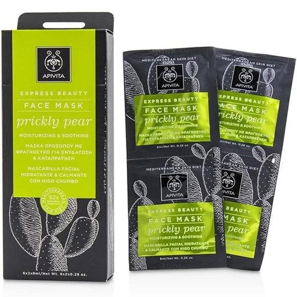 Express Beauty Face Mask with Prickly Pear (Moisturizing & Soothing) 6x(2x8ml)