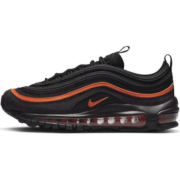 Nike Air Max 97 Black/Black-Safety Orange DX3088-001 Grade-School