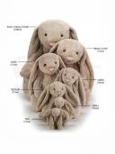 Jellycat - Bashful Bunny - Petal - Small