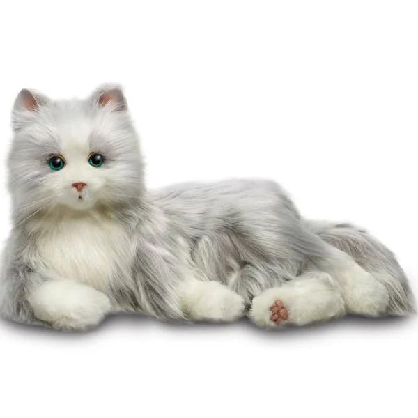 Joy For All - Silver with Mitts - Interactive Plush Pet For The Elderly