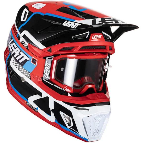 Leatt Moto 8.5 Composite V24 Helmet Kit - Red/White - 2XL