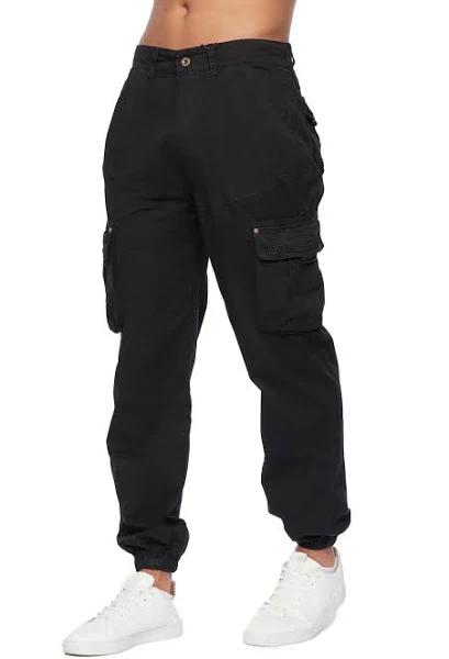 Duck And Cover Mens Kartmoore Combat Trousers Black 32R