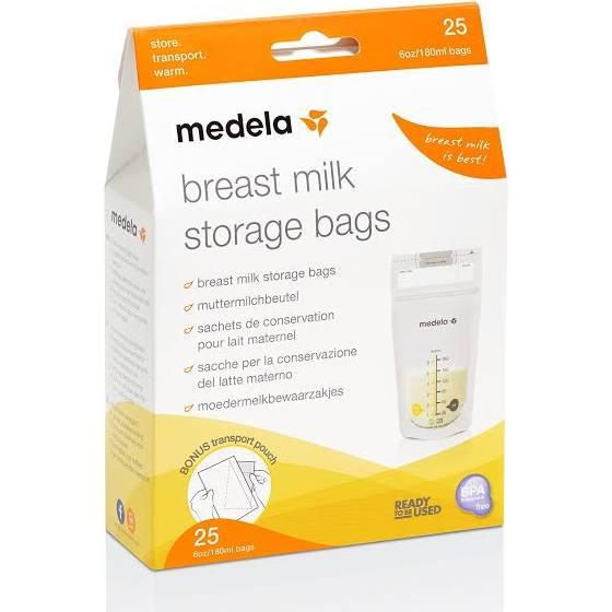 Medela - Breast Milk Storage Bags 25 White