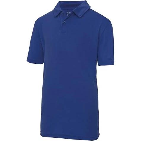 Just Cool Kids Unisex Sports Polo Plain Shirt Royal Kid T-Shirt