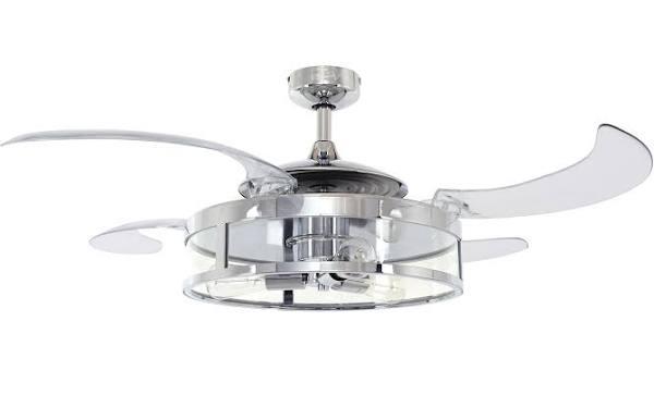 Ceiling Fan Fanaway Classic Chrome with Retractable Blades 122 cm / 48