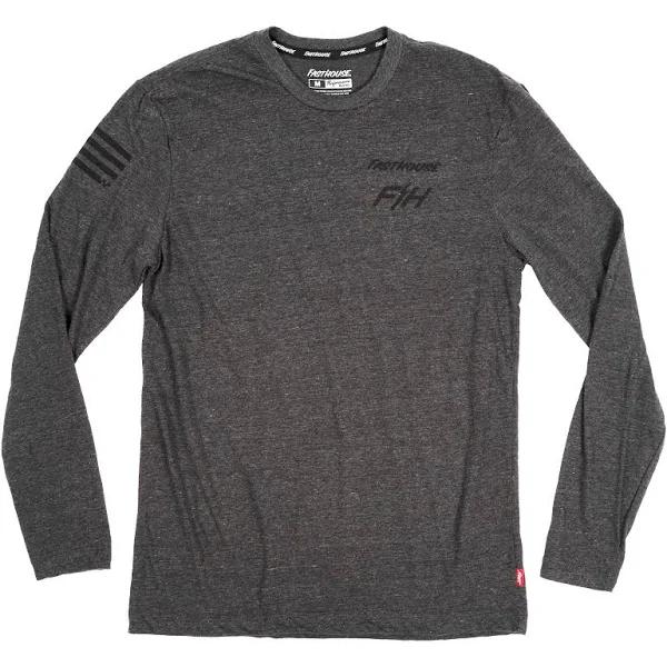 Fasthouse Blend Heather Grey Long Sleeve Tech Tee - S