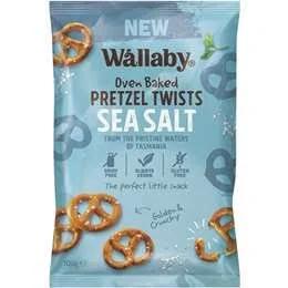 Wallaby Oven Baked Pretzel Twists Sea Salt 100g