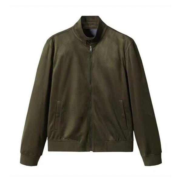 Mango Man - Suede-effect Bomber Jacket Khaki - XS - Man