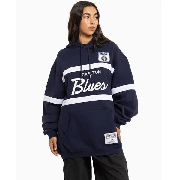 Carlton Blues Mitchell & Ness Head Coach Hoodie Size:S