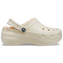 Crocs Women's Classic Platform Lined Clog; Bone, W9