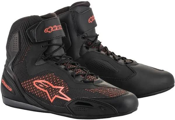 Alpinestars Faster 3 Rideknit Shoes (Black/Fluo Red)