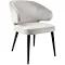 Harlow Black Dining Chair - Grey Velvet