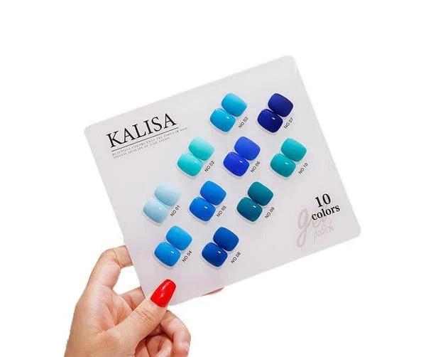 Kalisa 10pcs Gel Nail Set Gel Nail Polish Kit Glitter Soak Off UV Varnish 15ml