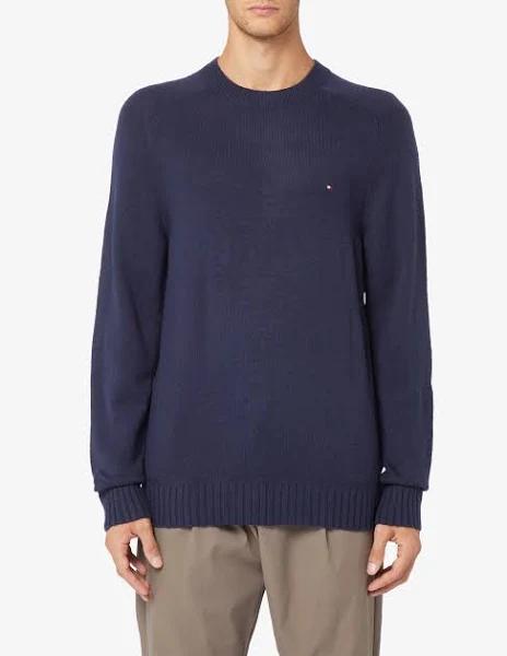 Tommy Hilfiger Multi Merino Sweater Blue M Man MW0MW33100-DW5-M