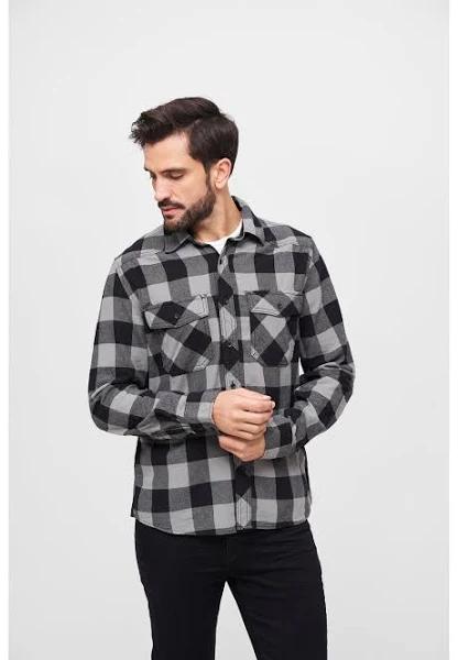 Brandit Check Shirt Black / Charcoal Grey Size 5XL