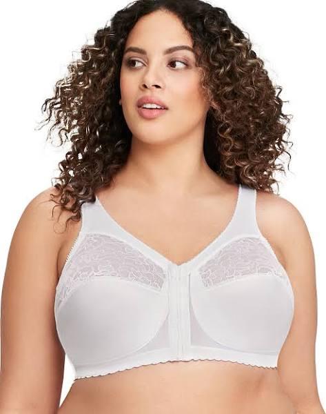 Glamorise Magiclift Front-Closure Support Wire-Free Bra - White - 30DD