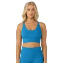 Lorna Jane Womens Lotus Longline Sports Bra Blue M