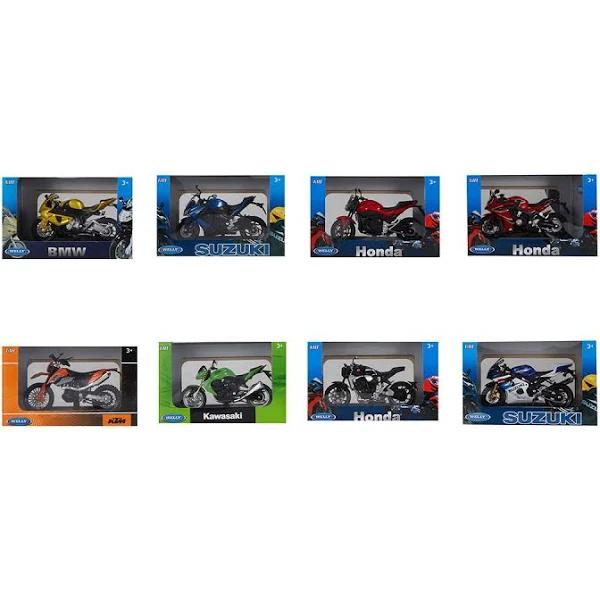 Kmart Welly 1:18 Scale Diecast Motorcycles-Assorted