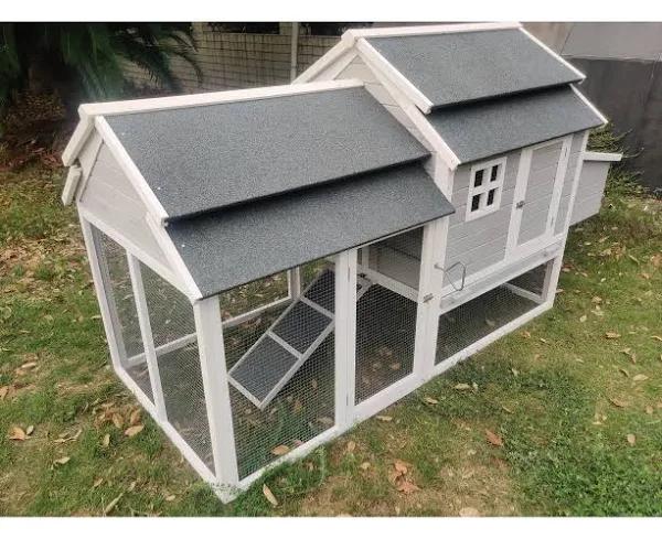 YES4PETS 230 cm XL Chicken Coop Rabbit Hutch Guinea Pig Cage Ferret House - AfterPay & zipPay Available